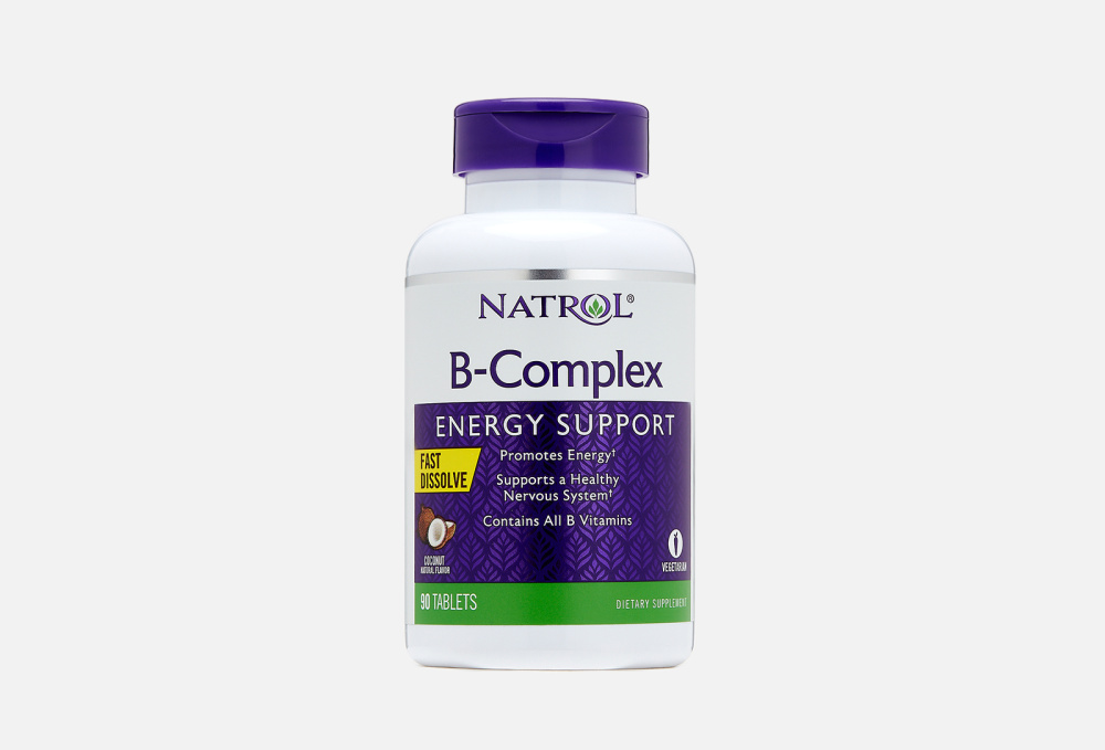 Комплекс витаминов группы B NATROL B-complex Energy Support В Таблетках 90 шт