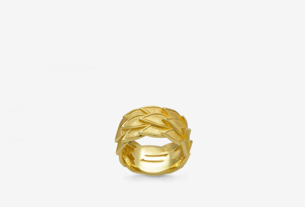 Кольцо серебряное 11 JEWELLERY Antique Gold 16 размер