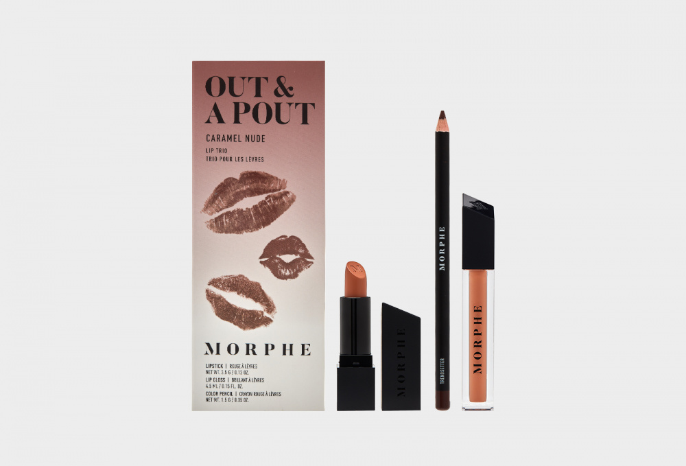 Набор для макияжа губ MORPHE Out & A Pout Lip Trio Caramel Nude