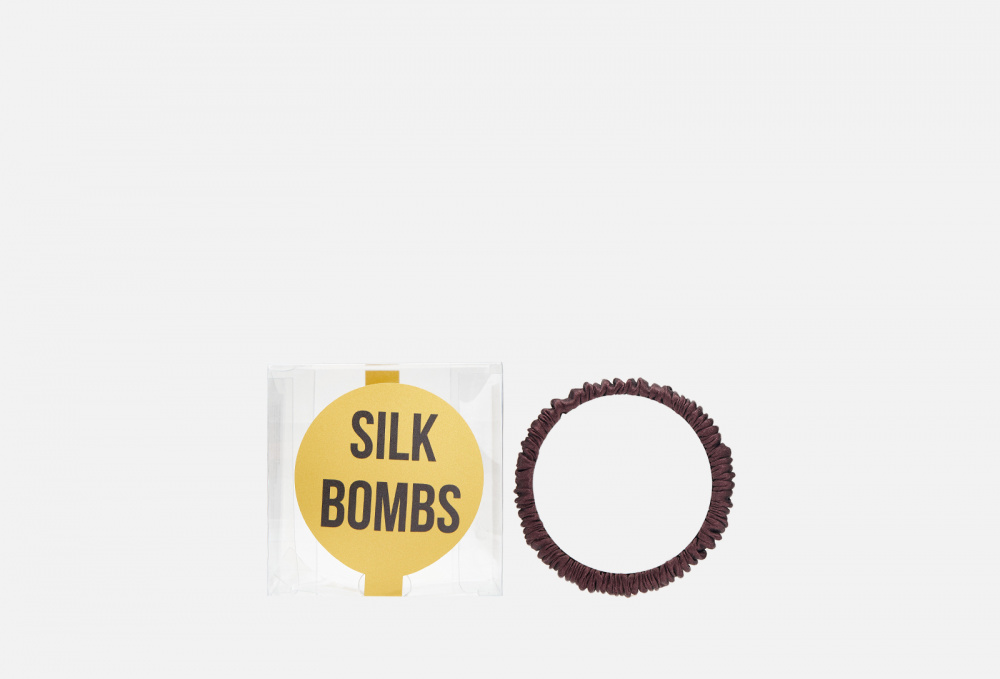 Шелковая резинка для волос SILK BOMBS Шоколад 1 шт