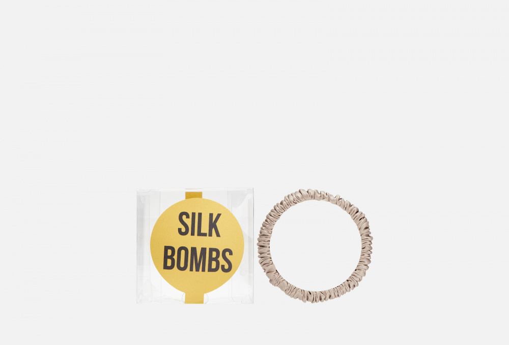 Шелковая резинка для волос SILK BOMBS Бежевый 1 шт