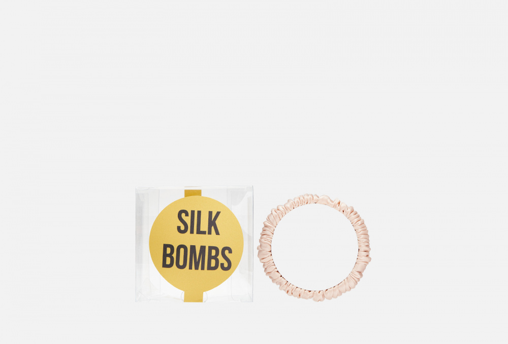 Шелковая резинка для волос SILK BOMBS Персиковый 1 шт