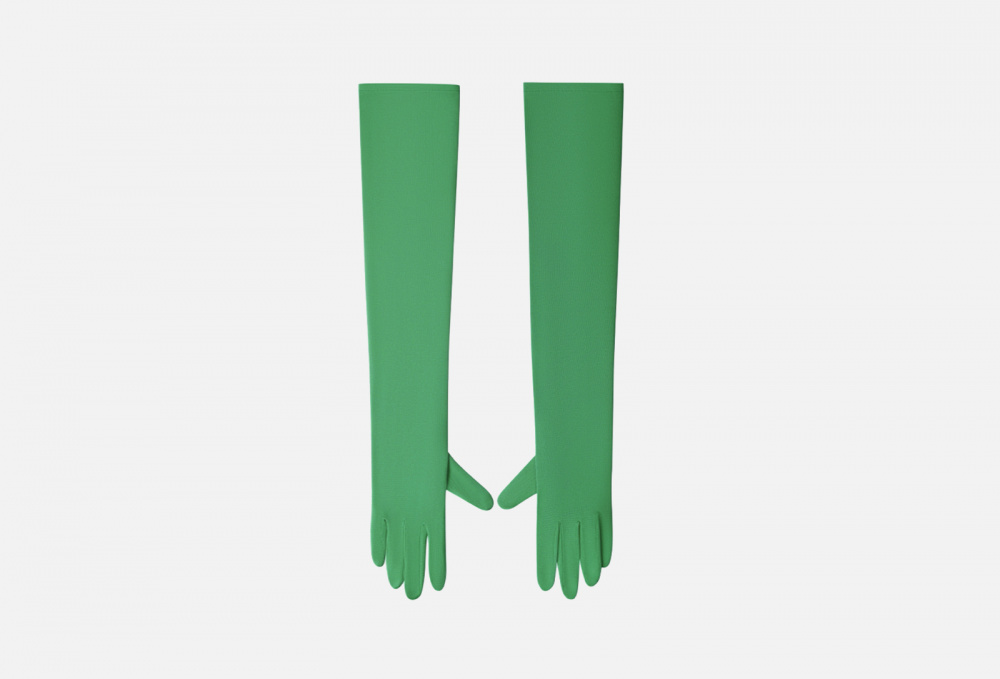 

Перчатки удлиненные, зеленые, Зеленый
