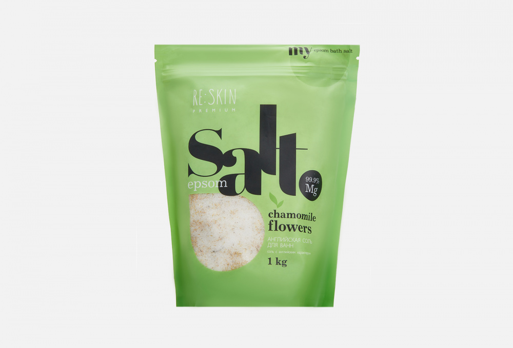 фото Английская соль для ванны с цветами ромашки re:skin