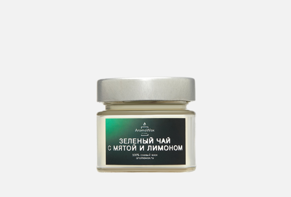 Ароматическая свеча AROMAWAX Green Tea With Mint And Lemon 100мл мл