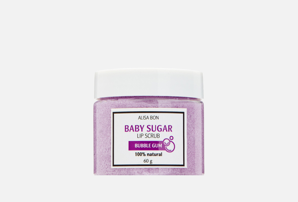 Сахарный скраб для губ и тела ALISA BON, цвет фиолетовый