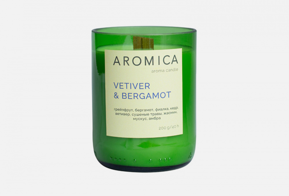 Свеча ароматическая AROMICA Vetiver & Bergamot 200 г