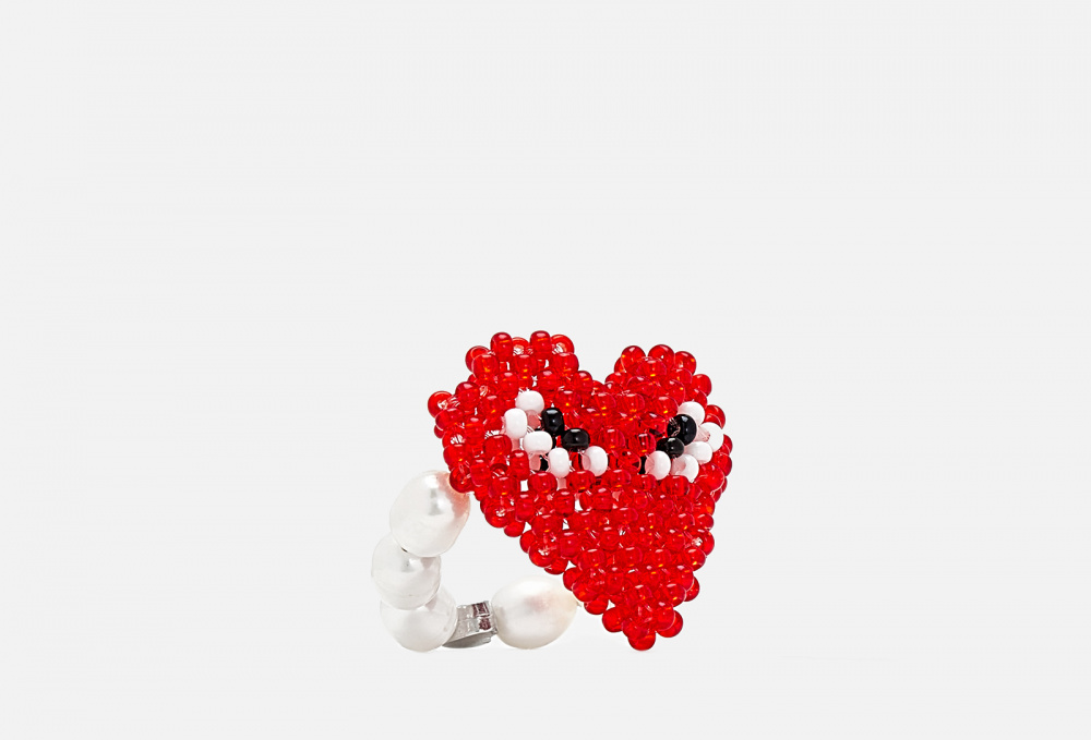 Кольцо DETALI NA SHEYU Ring Red Heart 16 размер