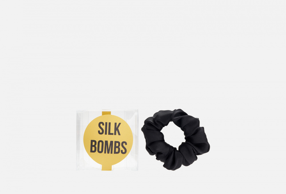 Шелковая резинка для волос SILK BOMBS Черный 1 шт