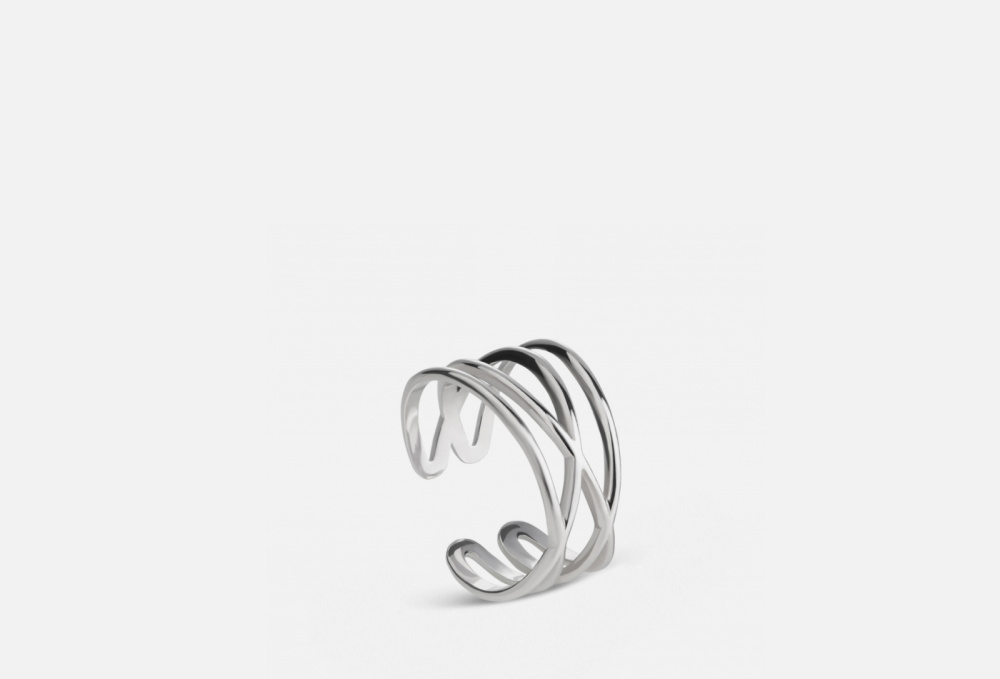 Кольцо серебряное DAFNA Эллипсы Разомкнутое 15 размер