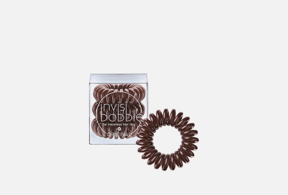 ORIGINAL Резинка-браслет для волос 3 штуки INVISIBOBBLE Pretzel Brown