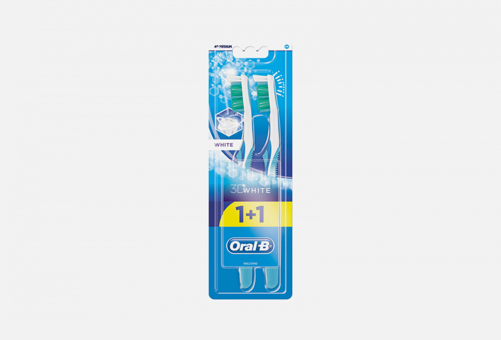 Зубная щетка средней жесткости 1+1 шт ORAL-B - фото 1