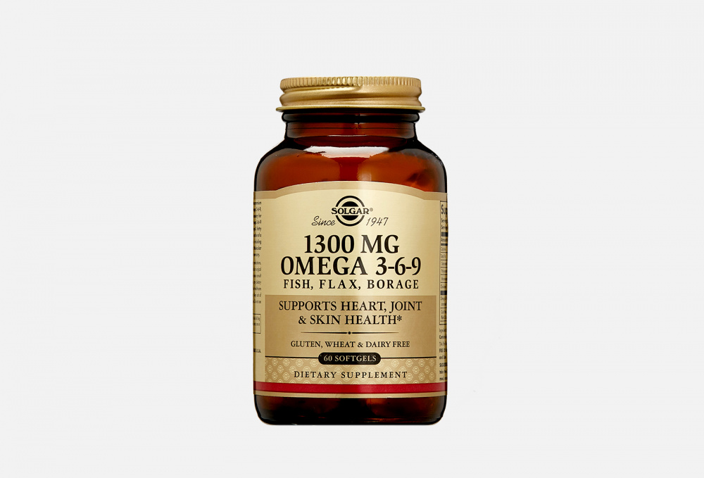Комплекс жирных кислот 1300 мг Омега 3-6-9 SOLGAR - фото 1