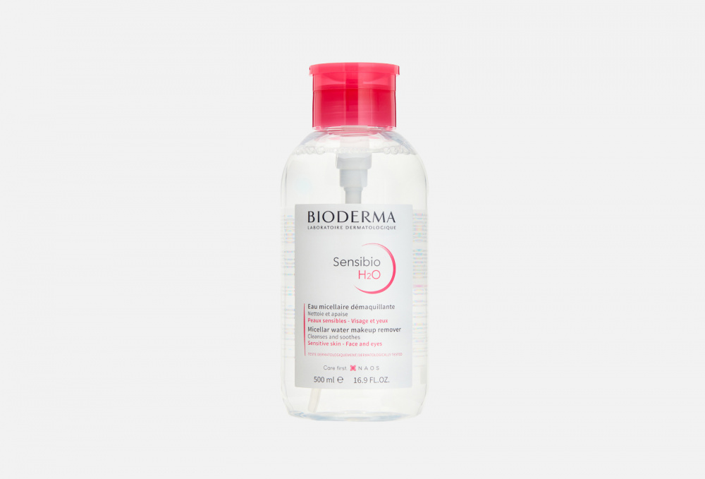 Мицеллярная вода очищающая для чувствительной кожи флакон-помпа BIODERMA Sensibio H2o 500 мл