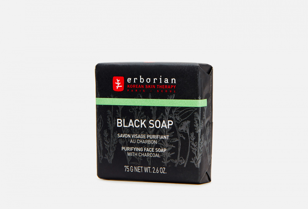 фото Черное мыло для лица с углем erborian