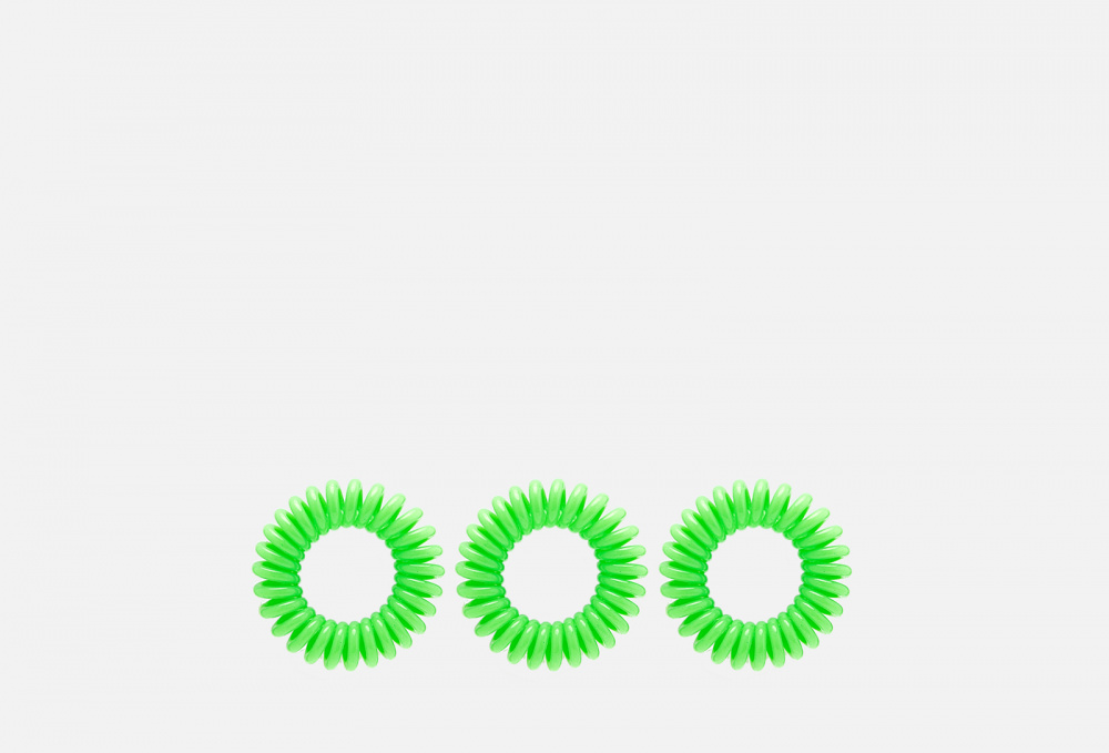 Резинки для волос DEWAL BEAUTY Пружинка, Зеленый 3 шт