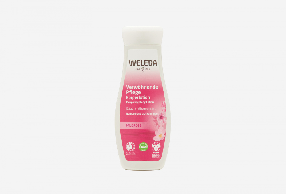 Розовое нежное молочко для тела WELEDA Wild Rose Harmonising Body Lotion 200 мл
