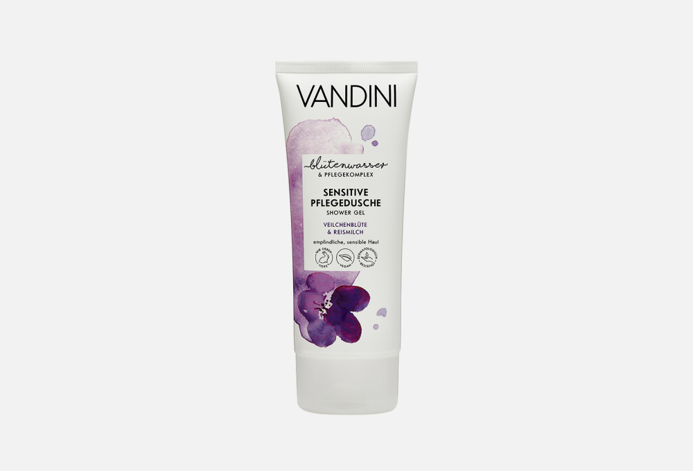 цена Гель для душа VANDINI Sensitive Shower Gel Violet Blossom&rice Milk 200 мл