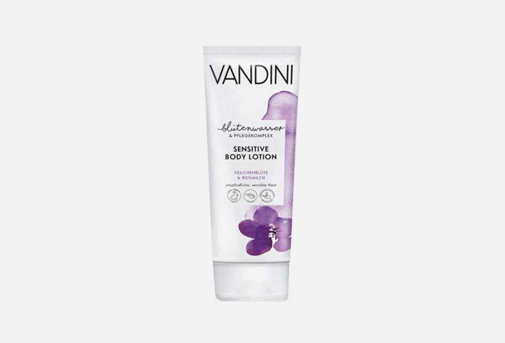 цена Лосьон для тела VANDINI Sensitive Body Lotion Violet Blossom&rice Milk 200 мл