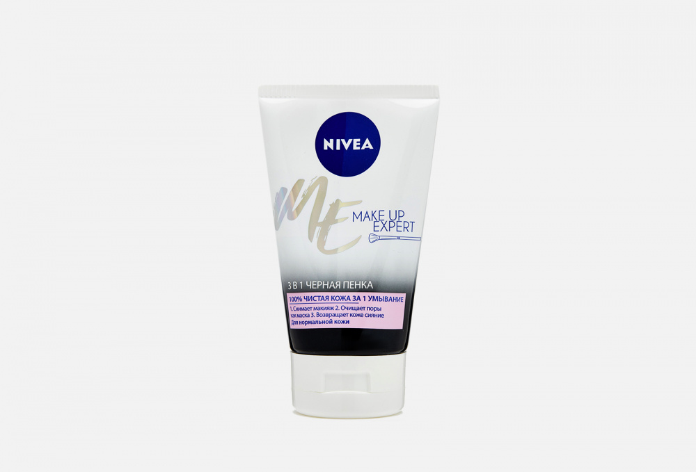 Черная очищающая пенка для лица 3в1 для нормальной кожи NIVEA - фото 1