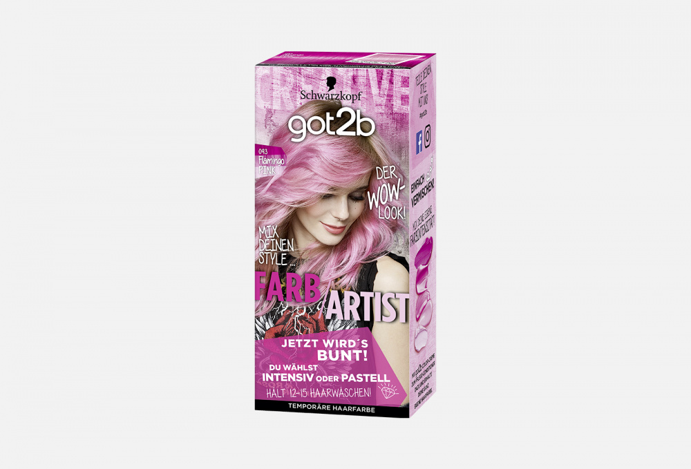 Набор для тонирования волос GOT2B, цвет розовый