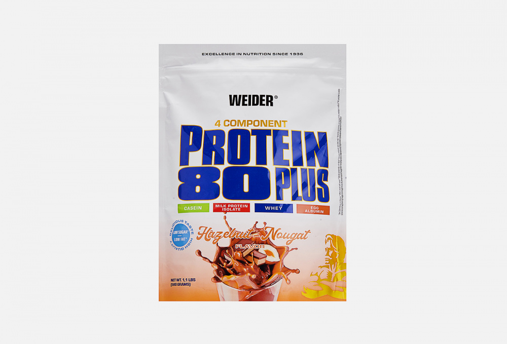 Протеин WEIDER 80 Plus Hazelnut-nougat 500 гр
