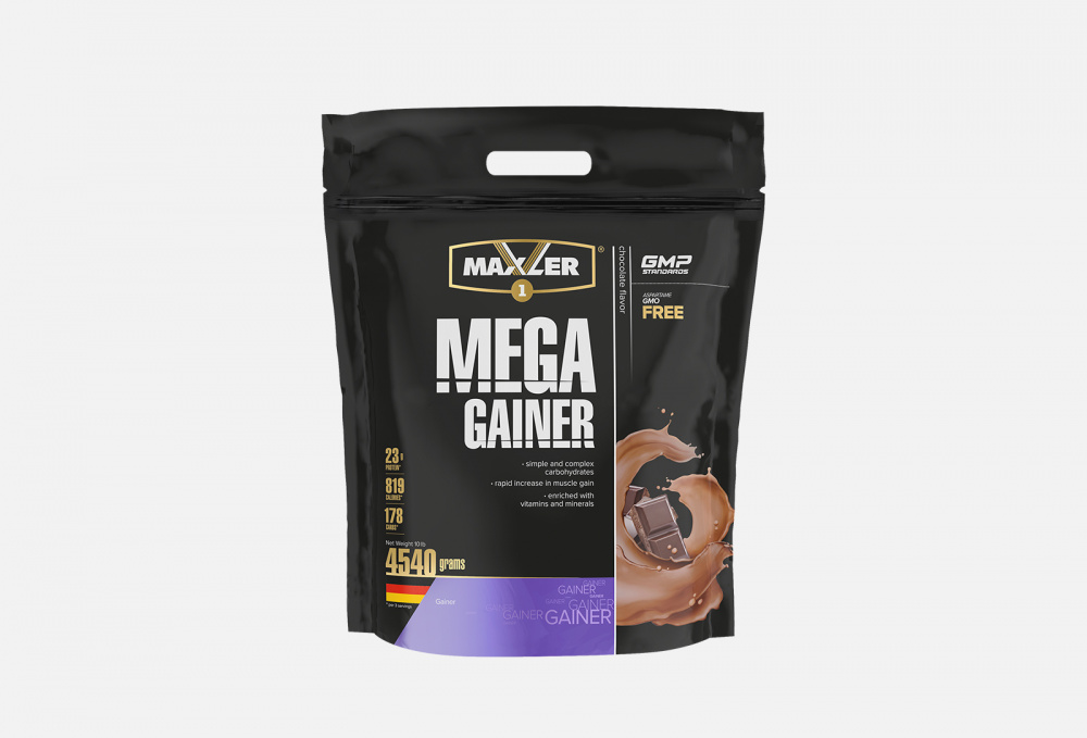 Гейнер maxler mega gainer, 4540 гр., шоколад