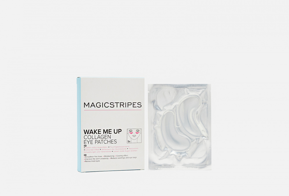 Коллагеновые патчи для кожи вокруг глаз MAGICSTRIPES Wake Me Up Collagen Eye Patches 5