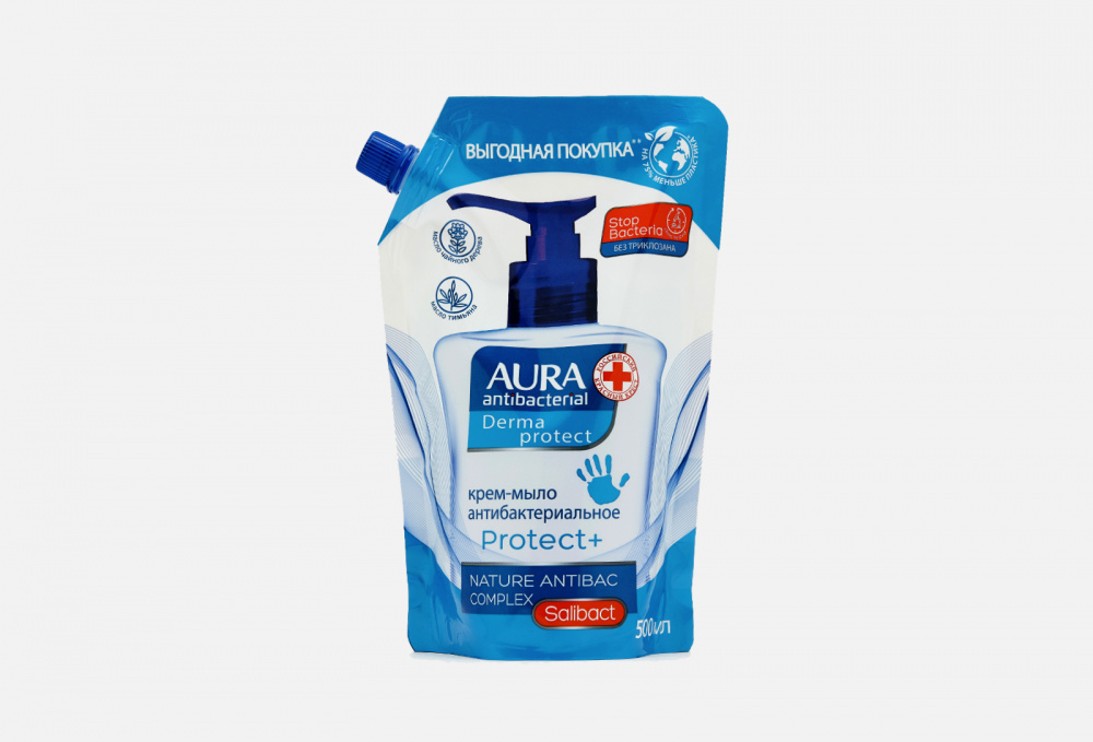 Крем-мыло антибактериальное AURA Derma Protect 500 мл