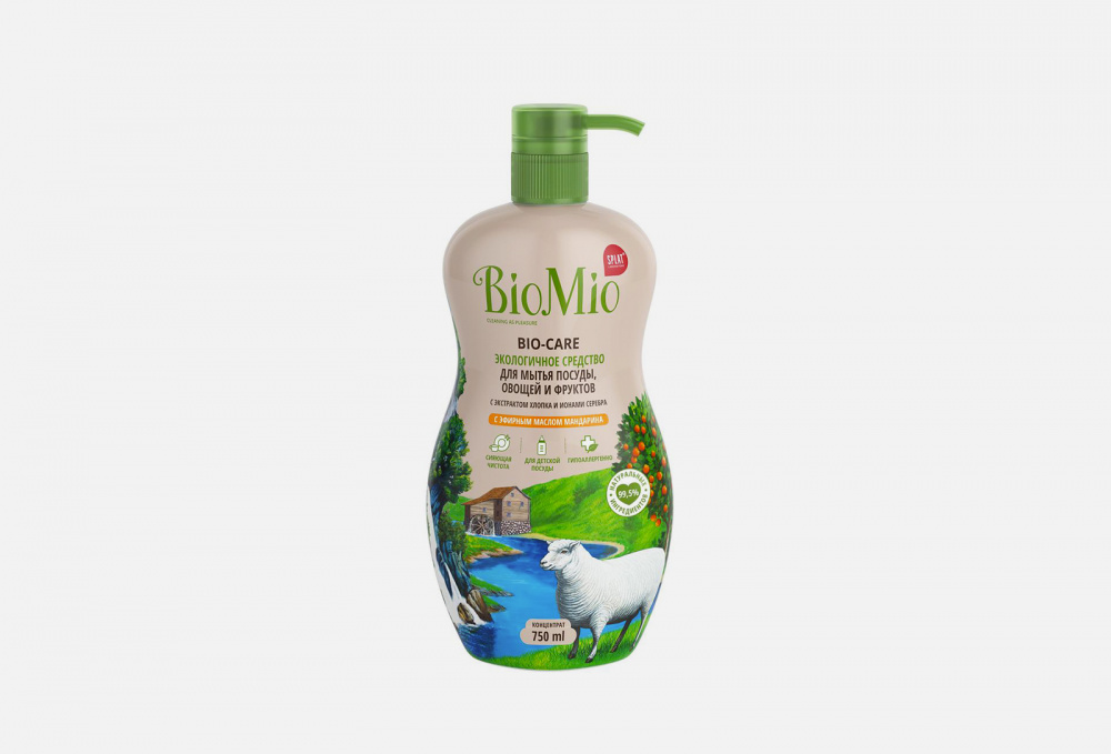 Экологичное средство для мытья посуды, детских бутылочек, овощей, фруктов BIOMIO - фото 1