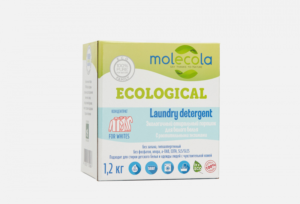 Купить Экологичный стиральный порошок для белого белья, MOLECOLA