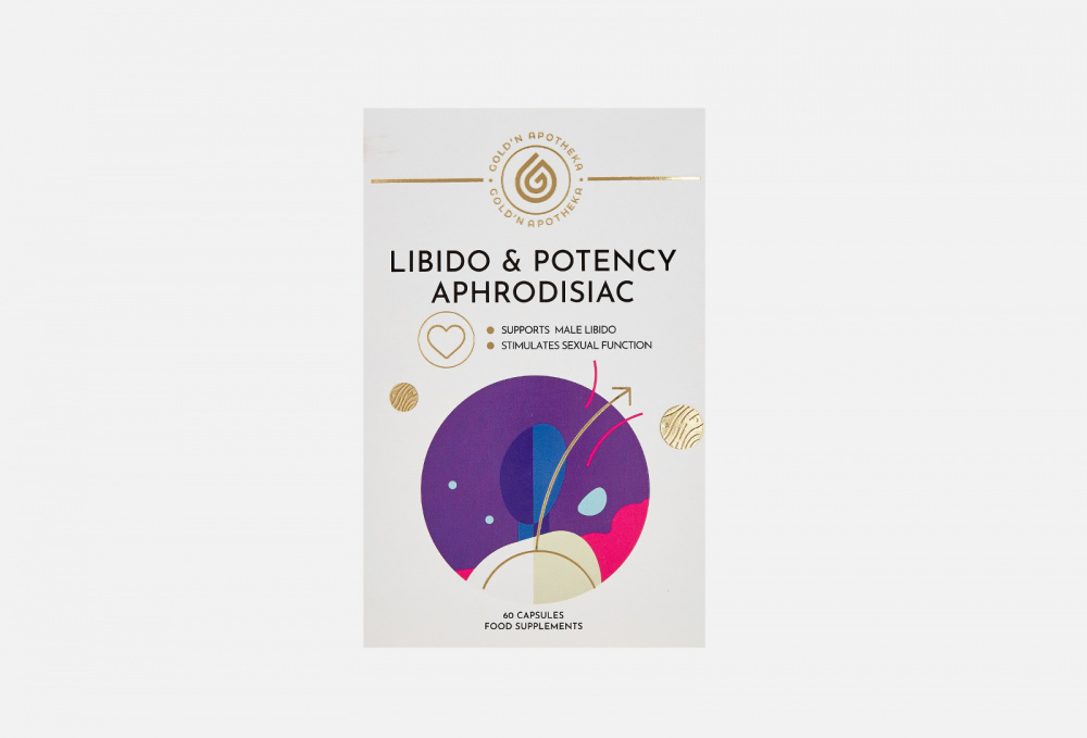 БАД для мужского здоровья GOLD’N APOTHEKA Libido&potency Aphrodisiac Цинк, Ликопин 60 шт