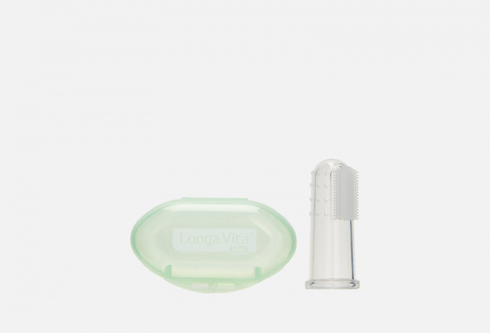Зубная щетка детская силиконовая на палец LONGA VITA - фото 1