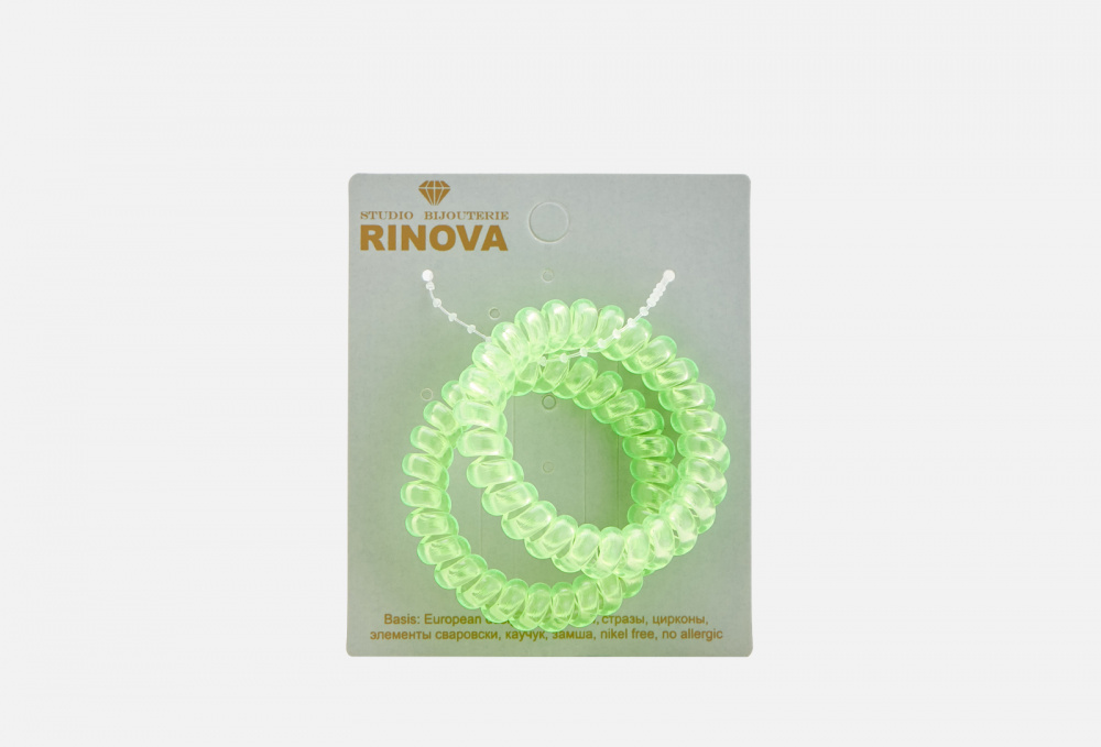 Резинка-пружинка для волос RINOVA Зеленый 2 шт
