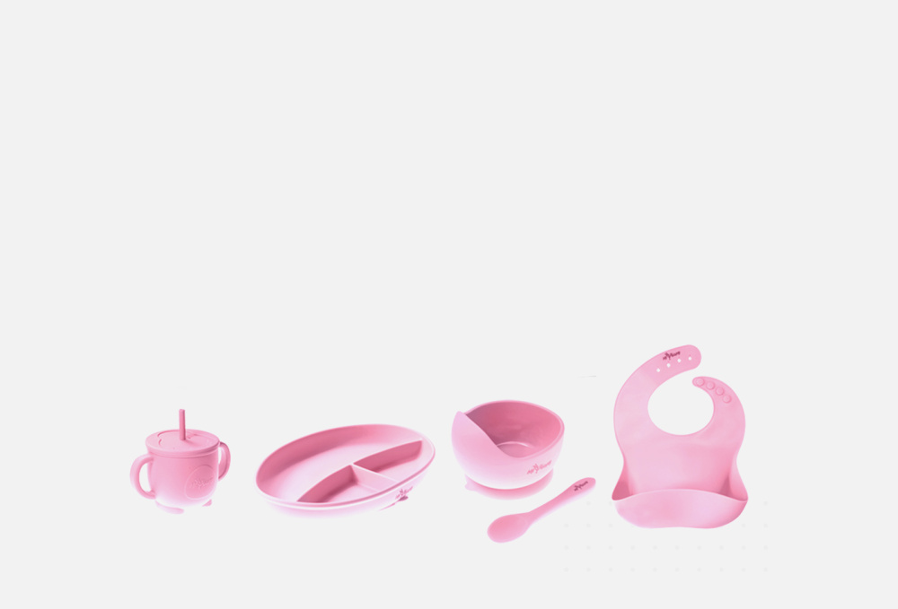 Набор детской посуды для кормления малышей MIYOUMI Baby Pink 1 шт