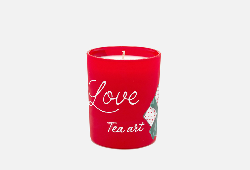 Свеча LOVE TEA ART Яблочный Штрудель, Красная, Подарки 190 гр цена и фото