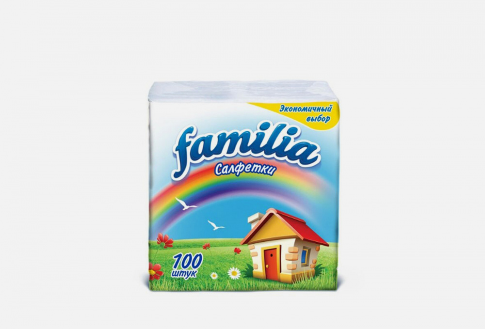 Салфетки FAMILIA Rainbow 100 шт