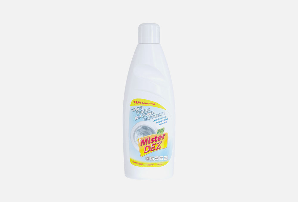 Жидкое средство для стирки универсальное MISTER DEZ Eco-cleaning Для Белых И Цветных Тканей 1000 мл