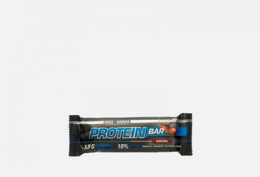 Протеиновый батончик IRONMAN Protein Bar Coconut And Dark Glaze 50 гр