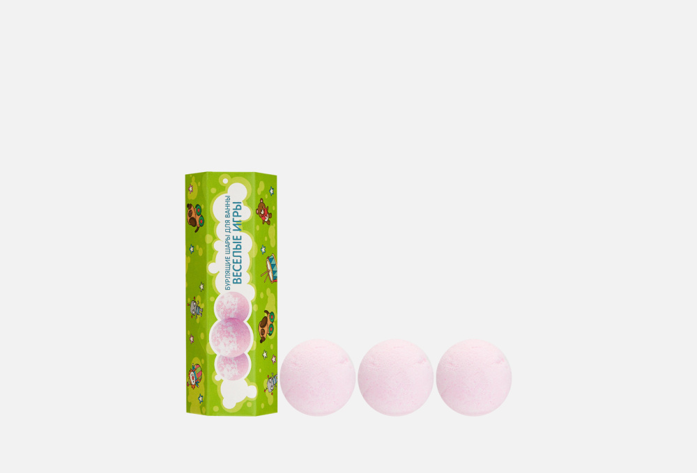 Подарочный набор Бурлящих шаров для ванны CAFE MIMI Весёлые Игры 1