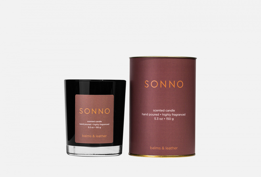 Ароматическая свеча SONNO Balms & Leather 150 гр