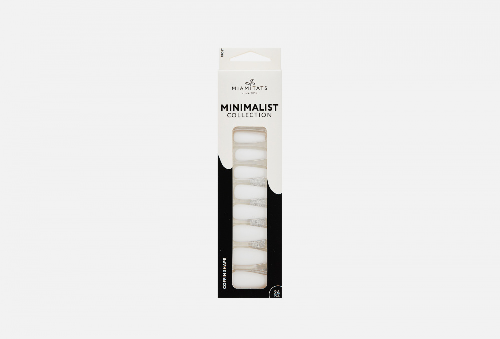 Набор накладных ногтей с клеевыми стикерами MIAMITATS Minimalist Frost 1 шт