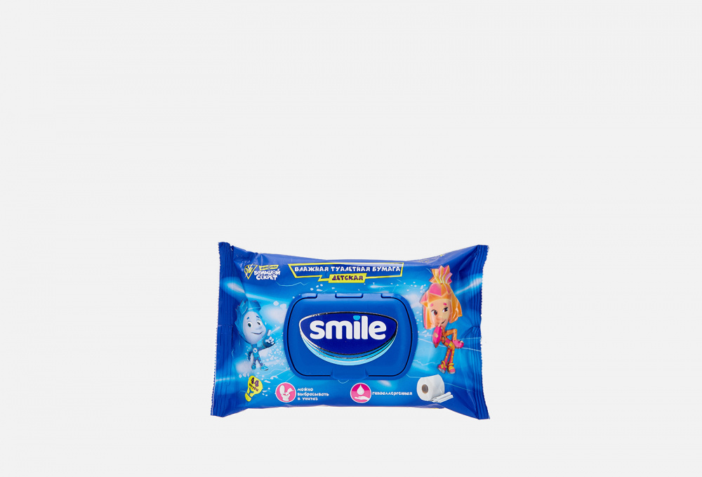 Влажная туалетная бумага SMILE