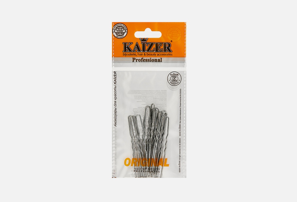 Металическая шпилька для волос KAIZER Silver 1 шт