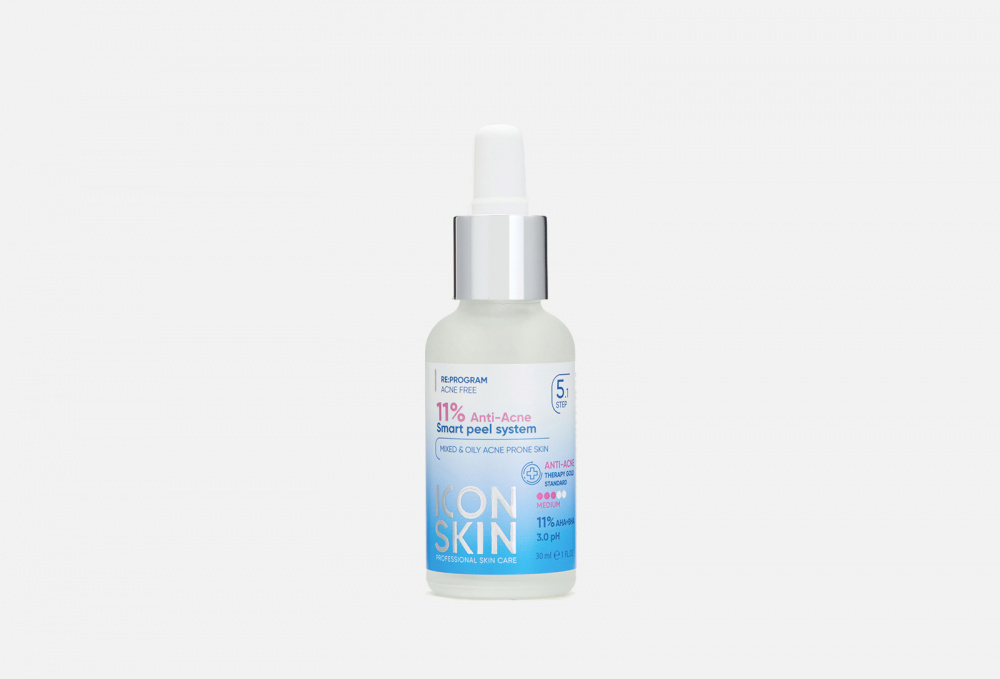 Пилинг для проблемной кожи 11% ICON SKIN Peeling 11% For Oily And Combination Acne Prone Skin 30 мл