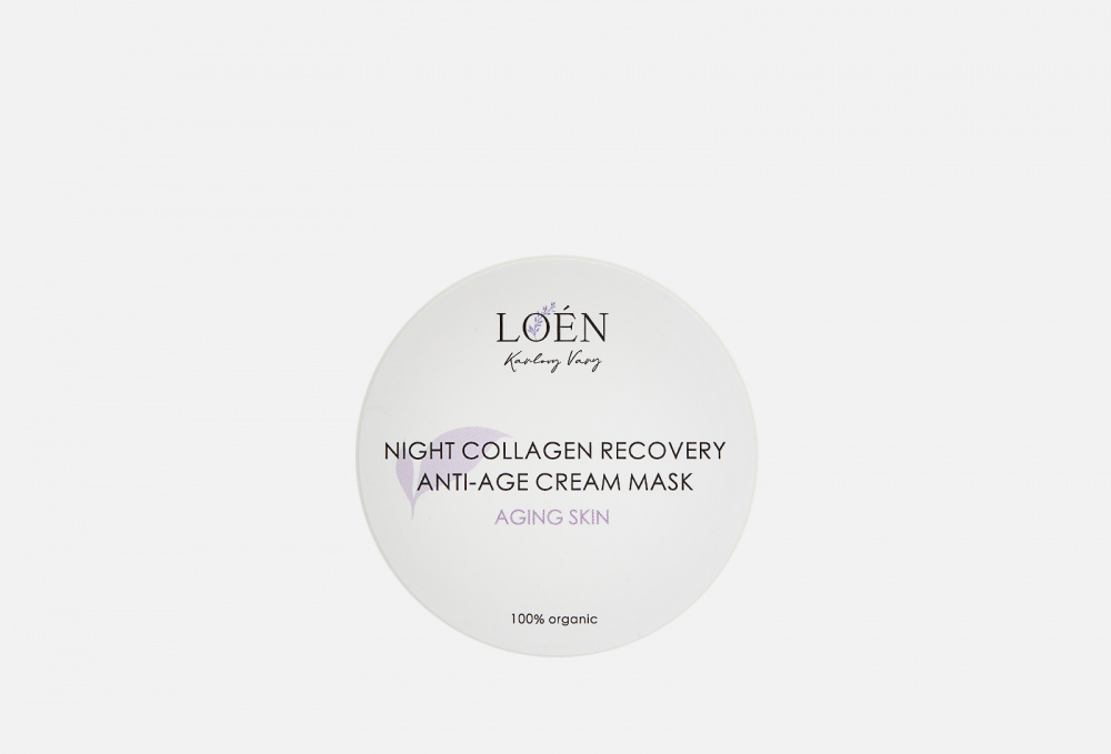 Крем-маска для лица, шеи и декольте LOEN Night Collagen Recovery Anti-age Cream Mask 50 мл
