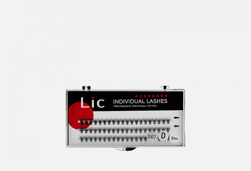 Ресницы-пучки накладные 8 мм LIC Individual Lashes 23 мл