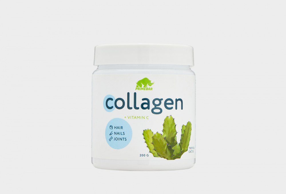 Коллаген со вкусом Тропический кактус PRIMEBAR Collagen + Vitamin C 200 гр