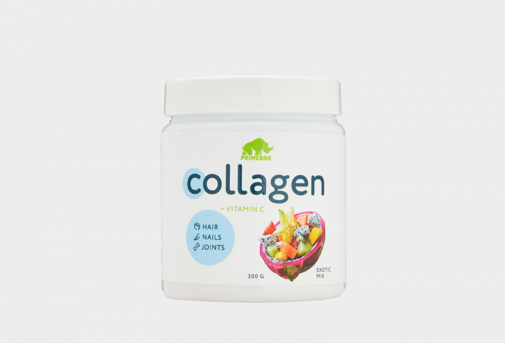 Коллаген со вкусом Экзотический микс PRIMEBAR Collagen + Vitamin C 200 гр