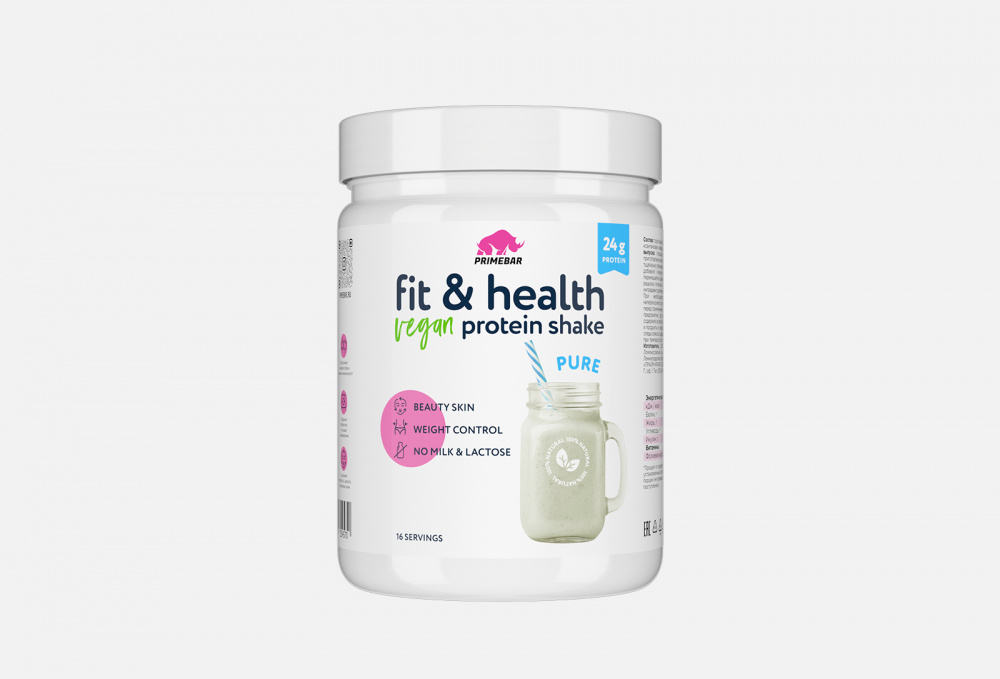 Растительный протеин с нейтральным вкусом PRIMEBAR Fit & Health 500 гр